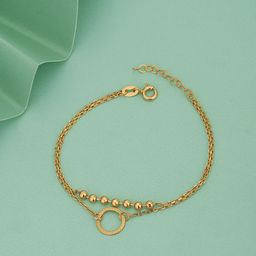 Carlton London Women Brass Gold-Plated Charm Bracelet-image-5