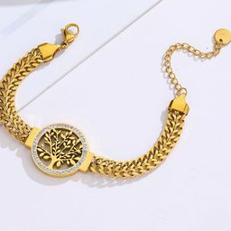 MYKI Women Gold-Plated Charm Bracelet-39