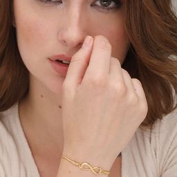 PALMONAS Women Gold-Toned Gold-Plated Charm Bracelet-26