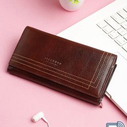 Teakwood Leathers Women Brown Leather Three Fold Wallet-image-63