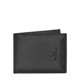 Walrus Men Black Ecofriendly Vegan Leather Textured Two Fold Wallet-74