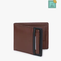 Dezire Crafts Men Brown Textured Cut Work Leather Two Fold Wallet-image-78