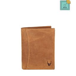 WildHorn Men Tan Solid Leather Two Fold Wallet-picture-4