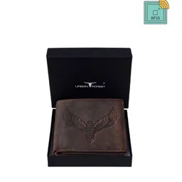 URBAN FOREST Men Brown Leather Two Fold Wallet-43