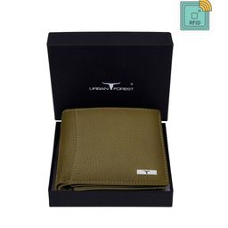 URBAN FOREST Men Green Leather Two Fold Wallet-image-12