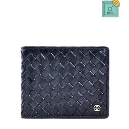 Eske Men Blue Textured Leather Two Fold Wallet-image-77