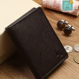 LOUIS STITCH Men Brown Textured Leather Two Fold Wallet-picture-36
