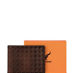 REDHORNS Men Geometric Textured Leather Two Fold Wallet-47
