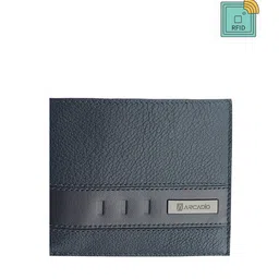 ARCADIO Men Coral Blue Textured Leather Two Fold Wallet-image-32
