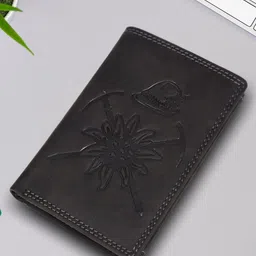 Sassora Men Printed Embellished Leather Two Fold Wallet-image-69