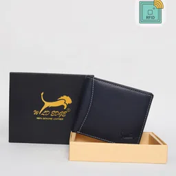 WILD EDGE Men Blue & Silver-Toned Leather Two Fold Wallet-picture-17