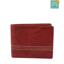 Keviv Men Red Leather Two Fold Wallet-image-50