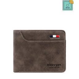 Alexvyan Men Leather Two Fold Wallet-56