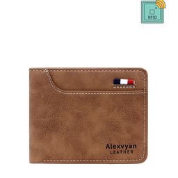 Alexvyan Men Leather Two Fold Wallet-56