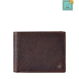 Eske Men Textured Leather RFID Two Fold Wallet-image-46