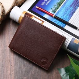 SAMTROH Men Brown Textured Two Fold Wallet-9