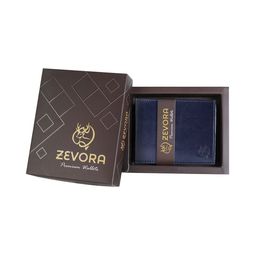 ZEVORA Men Woven Design Leather Two Fold Wallet-26