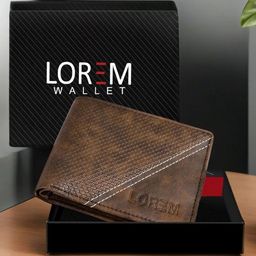 LOREM Men Abstract Textured Two Fold Wallet image 1