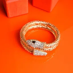 SOHI Women Gold-Toned Gold-Plated Ring Bracelet-76