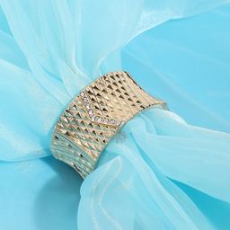 SOHI Women Gold Plated Stone Studded Cuff Bracelet-image-46