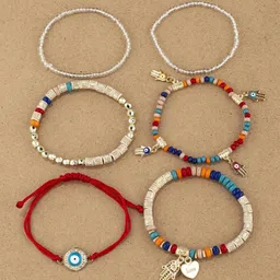 DressBerry Set Of 6 Gold-Plated Multi layer Bracelet image 2
