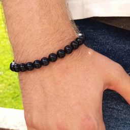 Young & Forever Unisex Black Brass Onyx Bracelet image 2