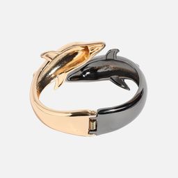 SOHI Gold Plated Contrast Whale Cuff Bracelet image 5