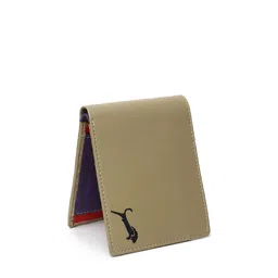 WILD EDGE Men Grey & Red Leather Two Fold Wallet image 2