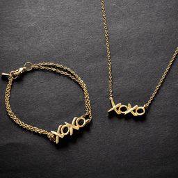 MINUTIAE Women Gold Toned Xoxo Emoji Pendant Bracelet-43