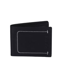 WILD EDGE Men Black Leather Two Fold Wallet with SD Card Holder-picture-15