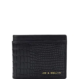 Joe & Mellon Men Abstract Textured Leather Two Fold Wallet-picture-13