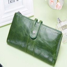 CONTACTS Women Green Leather Two Fold Wallet-image-81