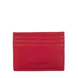 CALFNERO Unisex Red Leather Card Holder-43