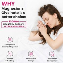 Naturyz Triple Strength Magnesium Glycinate with Calming Herbs,  Unflavoured  50 tablet(s)  image 1