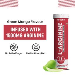 Nirvasa L-Arginine Green Mango Effervescent,  15 tablet(s)  image 1