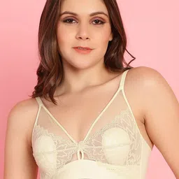 PrettyCat Floral Bralette Bra Medium Coverage Lightly Padded-32