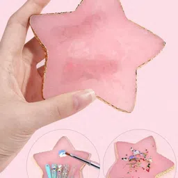 FEELHIGH Star Shape Resin Nail Art Painting Palette - Pink-image-57
