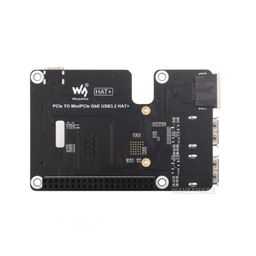 Waveshare PCIe to MiniPCIe / Gigabit Ethernet / USB 3.2 Gen1 HAT for Raspberry Pi 5, Supports MiniPCIe interface 4G Module, High-speed Networking, Raspberry Pi 5 HAT image 3