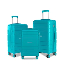 Nasher Miles Set Of 3 Hard-Sided Textured Trolley Suitcases-7