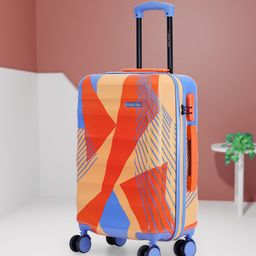 Nasher Miles Printed Hard-Sided Small Trolley Bag-55