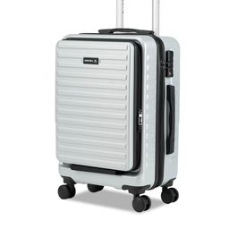 Assembly Grey Textured Hard-Sided Cabin-Sized Trolley Suitcase 40L-25
