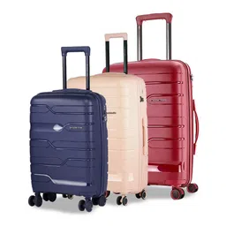 Nasher Miles Paris Set Of 3 Textured Hard Sided Trolley Suitcase-44