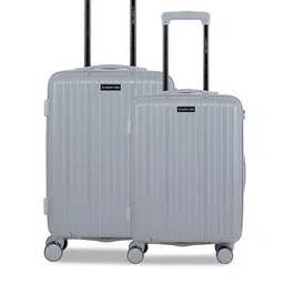 Nasher Miles Set of 2 Grey Textured Hard-Sided Trolley Bags-image-21