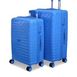 ROMEING Tuscany Blue Set of 2 Polypropylene Trolley Suitcase-36