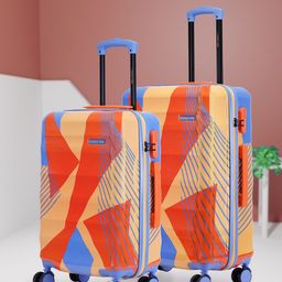 Nasher Miles Chicago Set Of 2 Printed Hard-Sided Trolley Bags-69