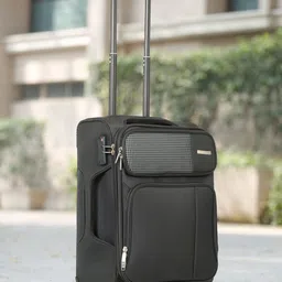 Teakwood Leathers Textured Soft Cabin Trolley Bag-10