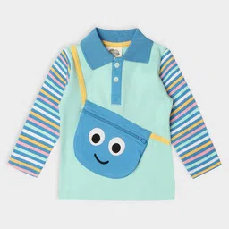 MiArcus Kids Polo Collar T-shirt with Attached Smiley Bag-image-50