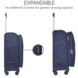 THE CLOWNFISH Soft-Sided Medium Expandable Trolley Suitcase image 2