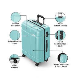 Safari Route Set of 3 Poly Carbonate Hard Trolley Bag image 2