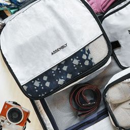 Assembly Grey Textured Hard-Sided Cabin-Sized Trolley Suitcase 40L image 5